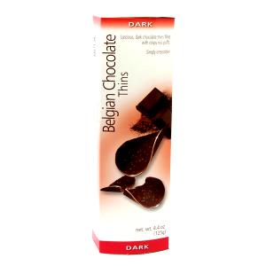 12 pieces (42 g) Belgian Chocolate Thins - Dark