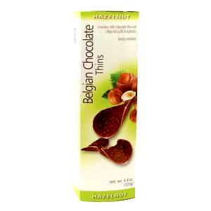 12 pieces (42 g) Belgian Chocolate Thins - Hazelnut
