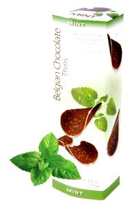 12 pieces (42 g) Belgian Chocolate Thins - Mint