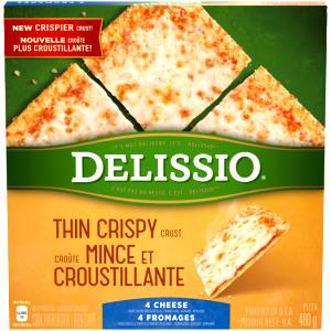 128 Grams Pizza, Microwave Thin Crispy Crust, Four Cheese