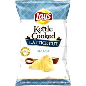 13 chips (1 oz) Kettle Cooked Lattice Cut Sea Salt