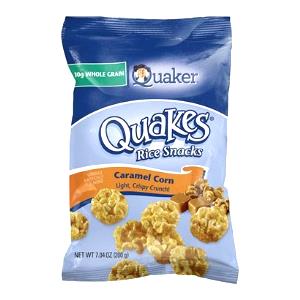 13 mini cakes Quakes Rice Snacks - Caramel Corn