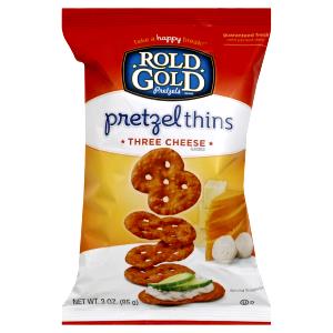 13 pretzels (1 oz) Pretzel Thins - Three Cheese