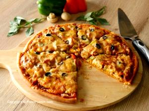 132 Grams Crispy Thin Crust Pizza, Chicken Fajita
