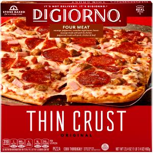133 Grams Pizza, Thin Crispy Crust, Four Meat