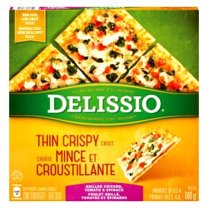 133 Grams Pizza, Thin Crispy Crust, Grilled Chicken Tomato & Spinach