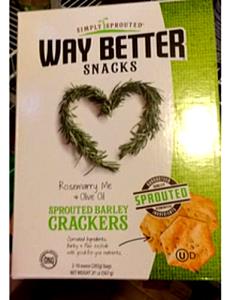 14 crackers (28 g) Sprouted Barley Crackers