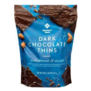 1.4 oz (40 g) Dark Chocolate Thins with Almond & Sea Salt