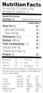 15 crackers (30 g) Sea Salt & Cracked Black Pepper Rice Thin Crackers