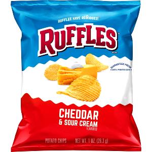 15 crisps (1 oz) Restaurant Cravers Potato Crisps- Cheesy Fries