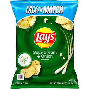 16 Chips Potato Crisps, Sour Cream 