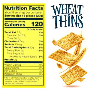 16 crackers Reduced Fat Wheat Crackers