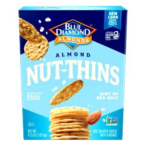17 crackers (30 g) Almond Nut-Thins - Barbeque Nut & Rice Cracker Snacks