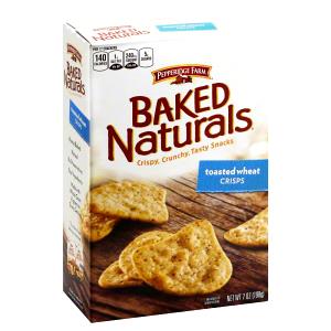 17 Crackers Baked Naturals Wheat Crisps, Toasted Wheat