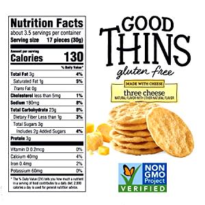 17 pieces (30 g) Gluten Free Three Cheese