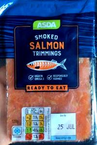 1.76 oz (50 g) Smoked Salmon Trimmings