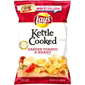 18 chips (28 g) Kettle Cooked Garden Tomato & Asiago Potato Chips