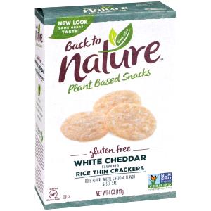18 crackers (30 g) White Cheddar Gluten Free Rice Thin Crackers