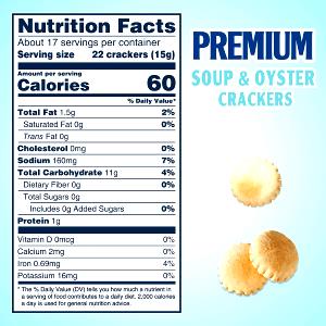 19 crackers (15 g) Soup & Oyster Crackers
