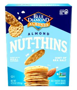 19 crackers (30 g) Almond Nut-Thins - Hint of Sea Salt Nut & Rice Cracker Snacks