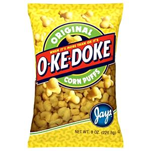 2 1/2 cups (1.1 oz) O-Ke-Doke Corn Puffs