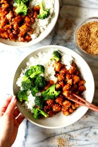 2 1/4 cups Sesame Chicken with Brown Rice