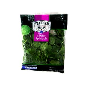 2 3/4 cup (85 g) Fresh Selections Tender Spinach