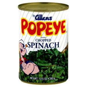 2 3/4 cups (85 g) Popeye Tender Spinach