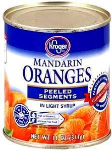 2/3 cup (150 g) Mandarin Oranges Peeled Segments
