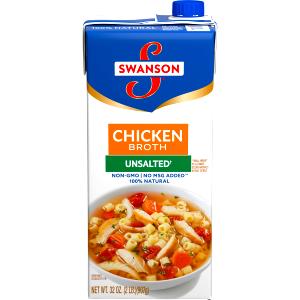 2/3 cup (150 ml) Chicken Broth - No Salt Added