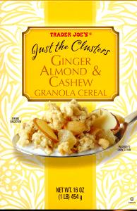 2/3 cup (55 g) Just The Clusters Ginger Almond & Cashew Granola Cereal