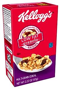 2/3 cup (55 g) Low Fat Granola Cereal with Raisins