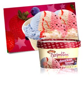 2/3 cup (85 g) American Dream Triopolitan Ice Cream