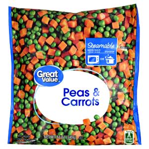 2/3 cup (85 g) Organic Bagged Vegetables - Peas and Carrots