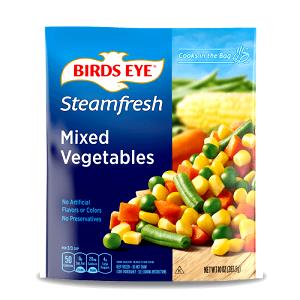 2/3 cup (90 g) Steamed Mixed Vegetables