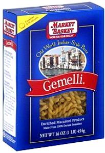 2/3 cup dry (56 g) Gemelli
