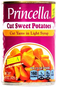 2/3 cup Yams in Syrup