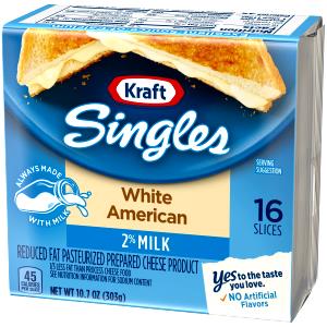 2/3 Oz Processed Cheese, American White, Slice