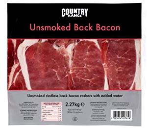 2-3 pan fried slices (56 g) British Brand Uncured Back Bacon