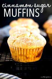 2 baked muffins prepared (128 g) Cinnamon Sugar Muffin & Baking Mix
