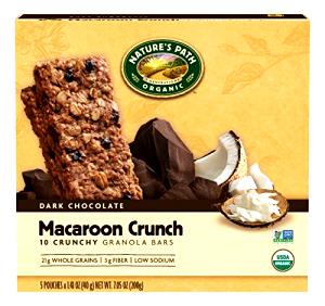 2 bars (40 g) Organic Crunchy Granola Bars - Dark Chocolate Macaroon Crunch