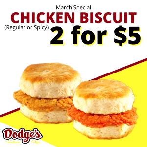 2 biscuits Chicken Biscuit