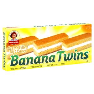 2 cakes (62 g) Banana Twins Creme Filled Soft Cakes