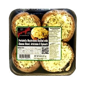 2 caps (114 g) Portabella Mushrooms Stuffed with Cheese Blend, Artichoke & Spinach