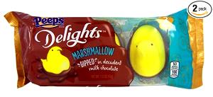 2 chicks (28 g) Dark Chocolate Dipped Marshmallow