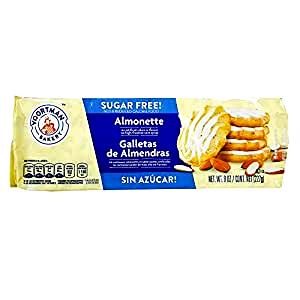 2 cookies (30 g) Sugar Free Iced Almonette Cookies