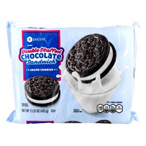 2 cookies Double Creme Chocolate Sandwich Cookies
