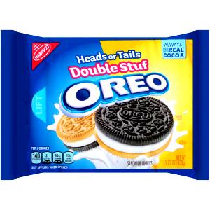 2 cookies Double Stuf Heads or Tails