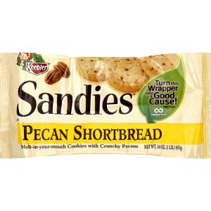2 Cookies Sandies, Pecan Shortbread, Reduced Fat