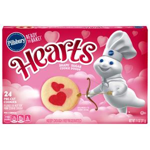 2 Cookies Valentine Shape Sugar Cookie, Rtb